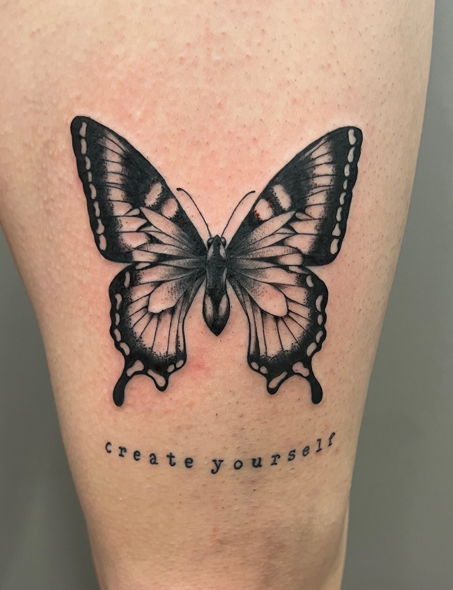 Create yourself - Schmetterlings-Tattoo